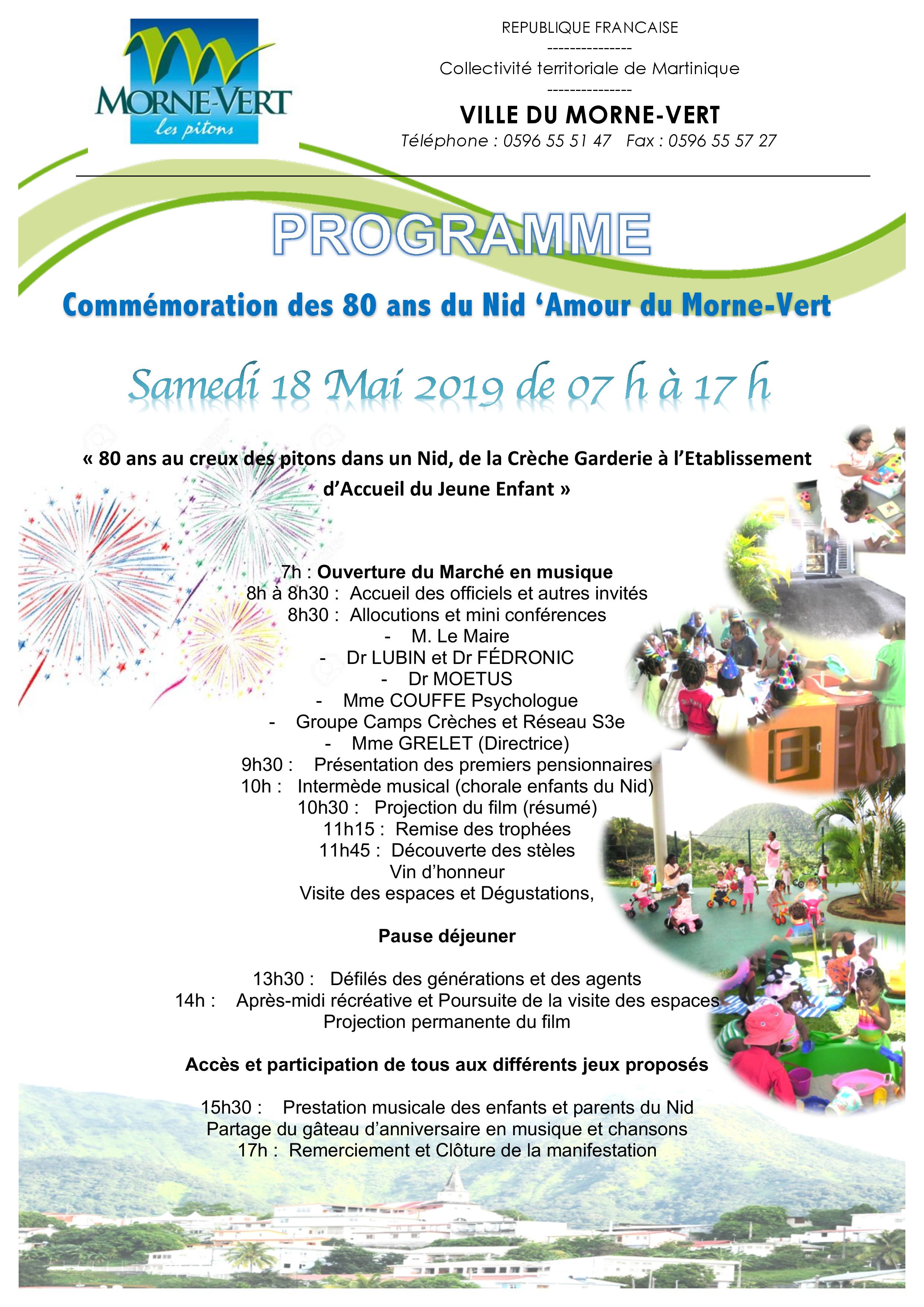 Commemoration Des 80 Ans De La Creche Municipale Le Nid D Amour Morne Vert